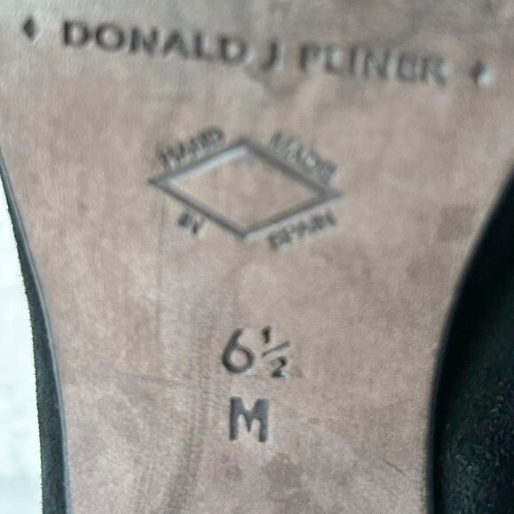 Donald J Pliner Malena Snip Toe Black Suede Slingback Heels - Women's Size 6.5 - Picture 8 of 9